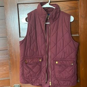 Maroon Quilted Vest